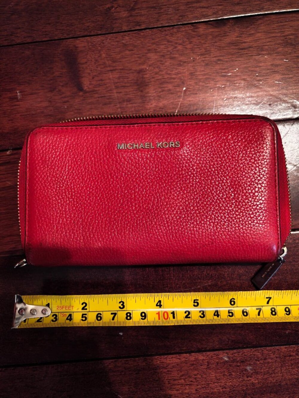 Michael Kors Leather Wallet - Womens - Red